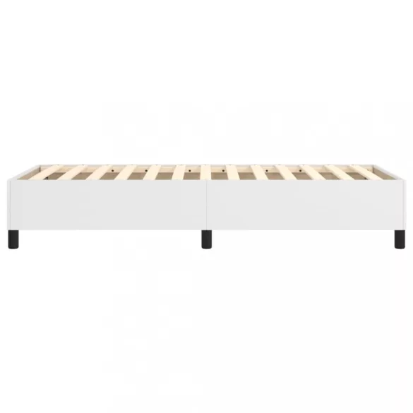 fehér műbőr rugós ágykeret 90x190 cm