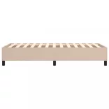 cappuccino színű műbőr rugós ágykeret 90 x 190 cm
