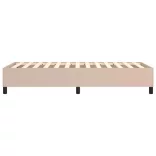 cappuccino színű műbőr rugós ágykeret 90 x 200 cm