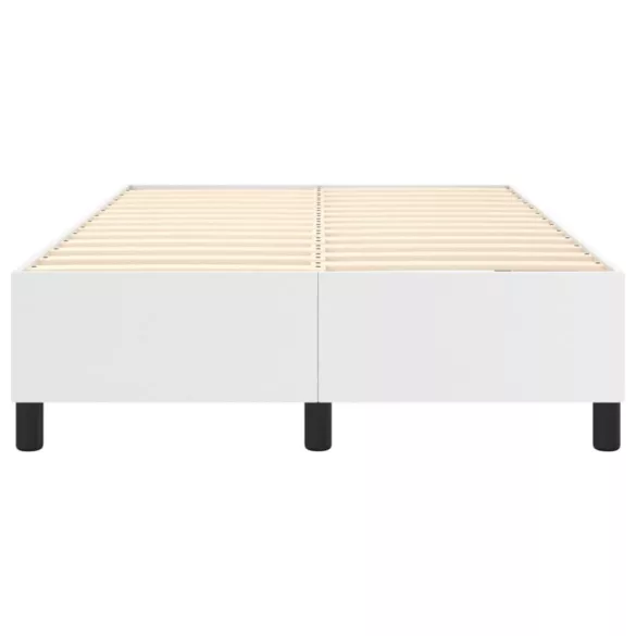 fehér műbőr rugós ágykeret 120x200 cm
