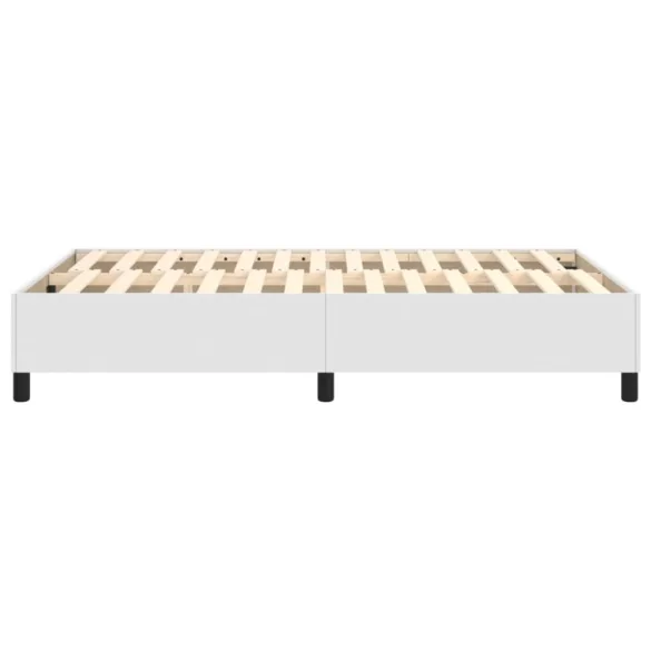 fehér műbőr rugós ágykeret 120x200 cm