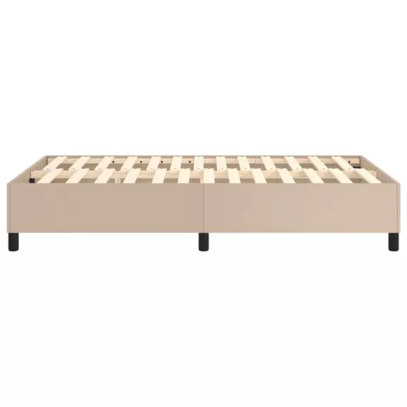 cappuccino színű műbőr rugós ágykeret 120 x 200 cm