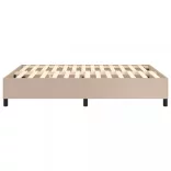 cappuccino színű műbőr rugós ágykeret 140 x 190 cm