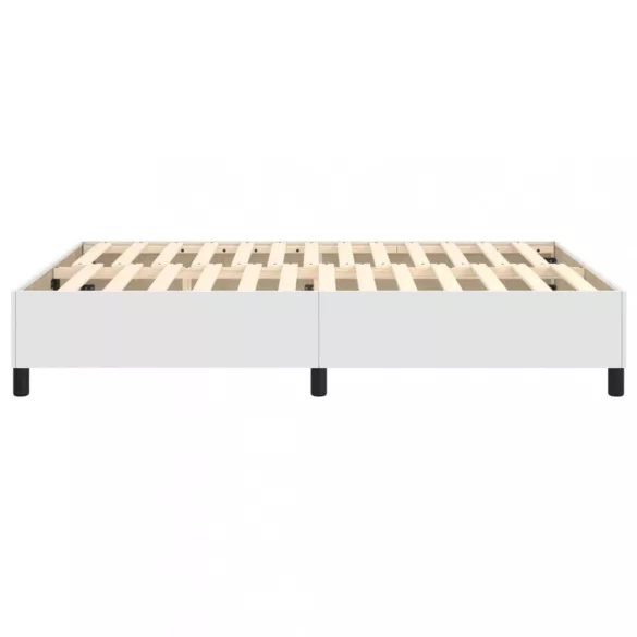 fehér műbőr rugós ágykeret 140x200 cm