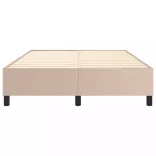cappuccino színű műbőr rugós ágykeret 140 x 200 cm