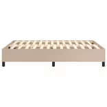 cappuccino színű műbőr rugós ágykeret 140 x 200 cm