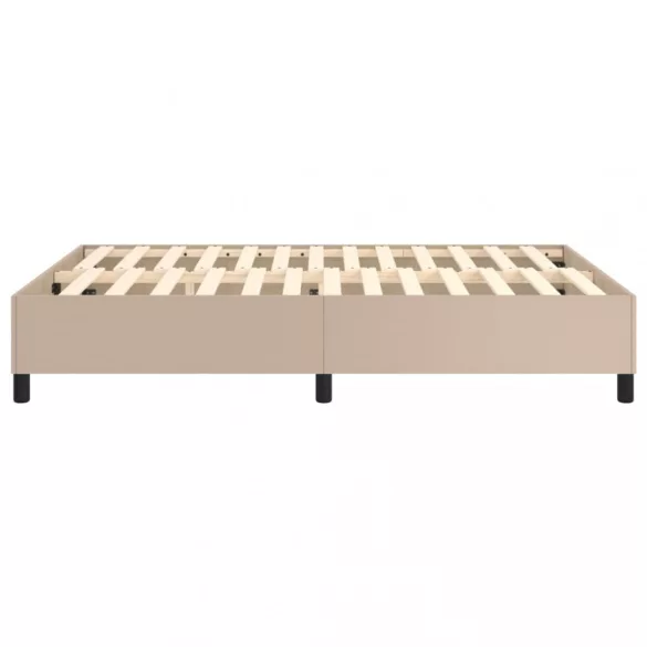 cappuccino színű műbőr rugós ágykeret 140 x 200 cm
