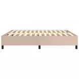 cappuccino színű műbőr rugós ágykeret 160x200 cm