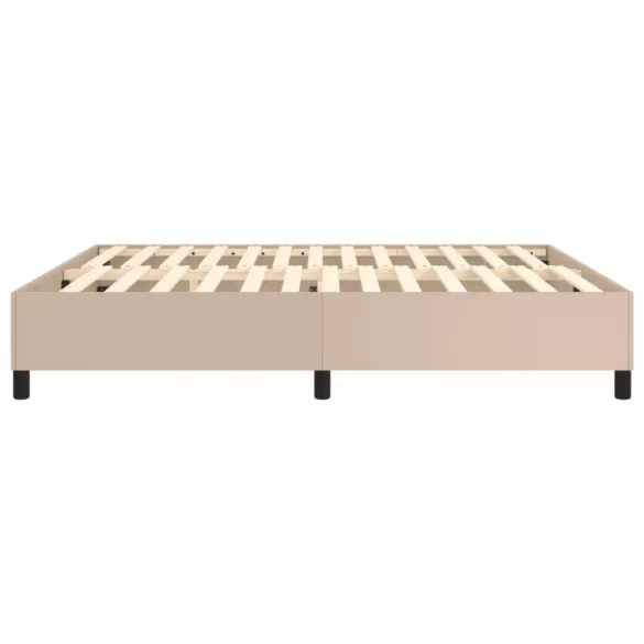 cappuccino színű műbőr rugós ágykeret 160x200 cm