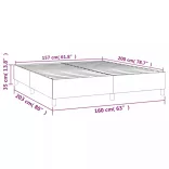 cappuccino színű műbőr rugós ágykeret 160x200 cm