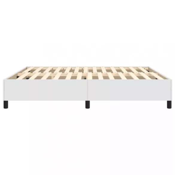 fehér műbőr rugós ágykeret 180x200 cm