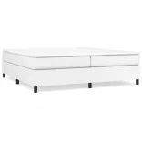 fehér műbőr rugós ágykeret 200x200 cm
