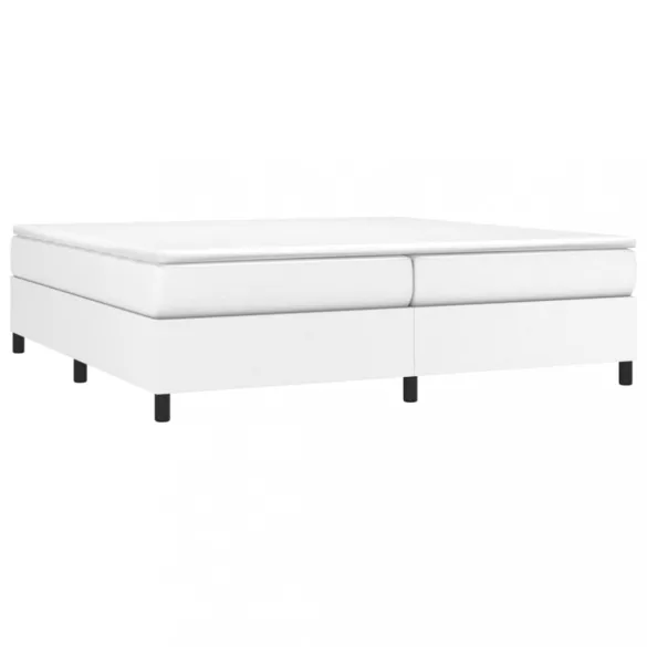 fehér műbőr rugós ágykeret 200x200 cm