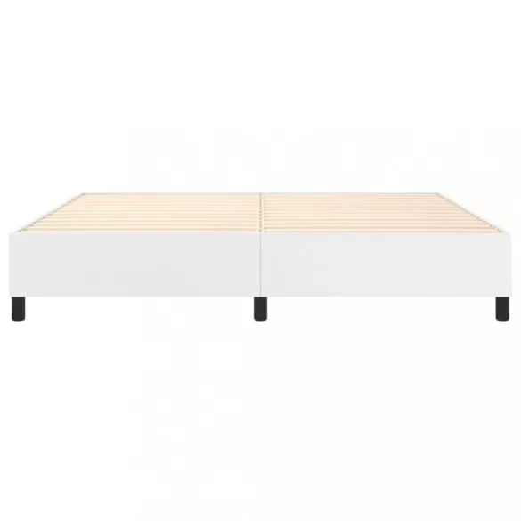 fehér műbőr rugós ágykeret 200x200 cm