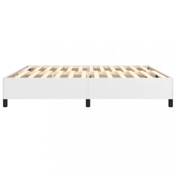 fehér műbőr rugós ágykeret 200x200 cm