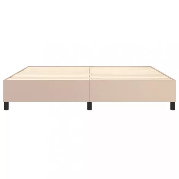 cappuccino színű műbőr rugós ágykeret 200x200 cm