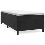 fekete bársony rugós ágykeret 90x190 cm