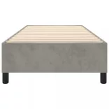 világosszürke bársony rugós ágykeret 90x200 cm