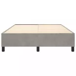 világosszürke bársony rugós ágykeret 140 x 190 cm