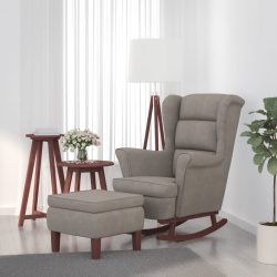 Világosszürke Bársony és Tömörfa Hintaszék