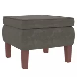 Sötétszürke Bársony és Tömörfa Hintaszék