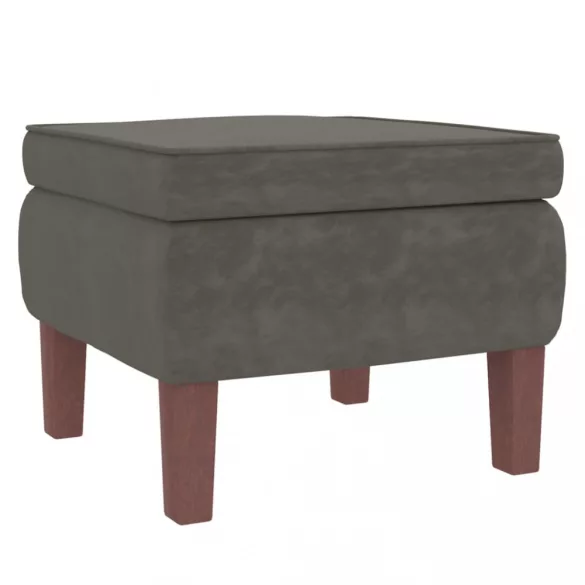 Sötétszürke Bársony és Tömörfa Hintaszék