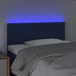 kék szövet LED-es fejtámla 80 x 5 x 78/88 cm
