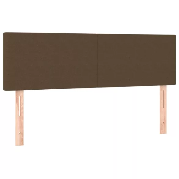 sötétbarna szövet LED-es fejtámla 144x5x78/88 cm