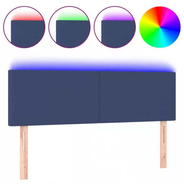 krémszínű szövet LED-es fejtámla 144x5x78/88 cm