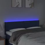 krémszínű szövet LED-es fejtámla 144x5x78/88 cm