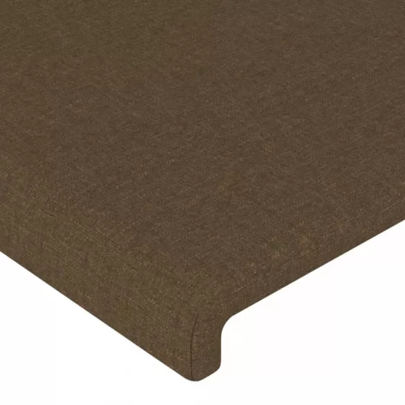 sötétbarna szövet LED-es fejtámla 180x5x78/88 cm