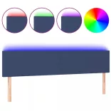 kék szövet LED-es fejtámla 180x5x78/88 cm