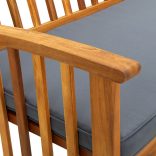 tömör akácfa kerti pad párnával 147 cm