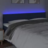 kék szövet LED-es fejtámla 200x5x78/88 cm