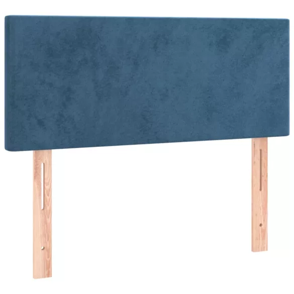 sötétkék bársony LED-es fejtámla 80 x 5 x 78/88 cm