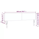 sötétzöld bársony LED-es fejtámla 180x5x78/88 cm