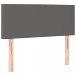 szürke műbőr LED-es fejtámla 80 x 5 x 78/88 cm