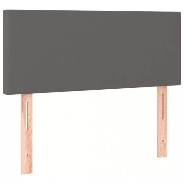 szürke műbőr LED-es fejtámla 80 x 5 x 78/88 cm