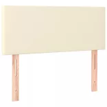 krémszínű műbőr LED-es fejtámla 100 x 5 x 78/88 cm