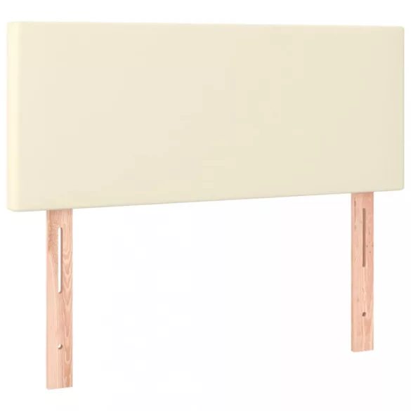 krémszínű műbőr LED-es fejtámla 100 x 5 x 78/88 cm