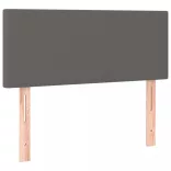 szürke műbőr LED-es fejtámla 100 x 5 x 78/88 cm