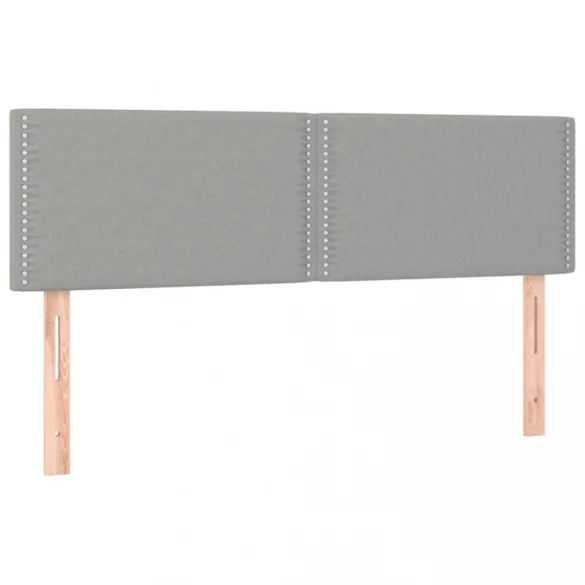 világosszürke szövet LED-es fejtámla 144 x 5 x 78/88 cm