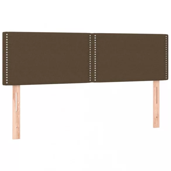 sötétbarna szövet LED-es fejtámla 144x5x78/88 cm