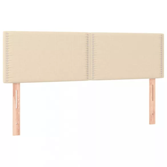 krémszínű szövet LED-es fejtámla 144x5x78/88 cm