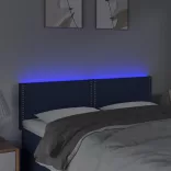 kék szövet LED-es fejtámla 144x5x78/88 cm