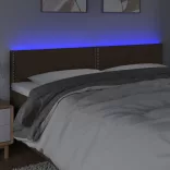 sötétbarna szövet LED-es fejtámla 180x5x78/88 cm