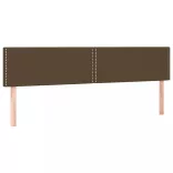 sötétbarna szövet LED-es fejtámla 180x5x78/88 cm