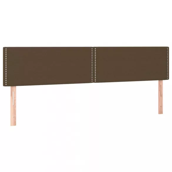 sötétbarna szövet LED-es fejtámla 180x5x78/88 cm