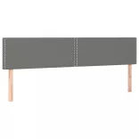 sötétszürke szövet LED-es fejtámla 200x5x78/88 cm