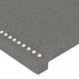 sötétszürke szövet LED-es fejtámla 200x5x78/88 cm